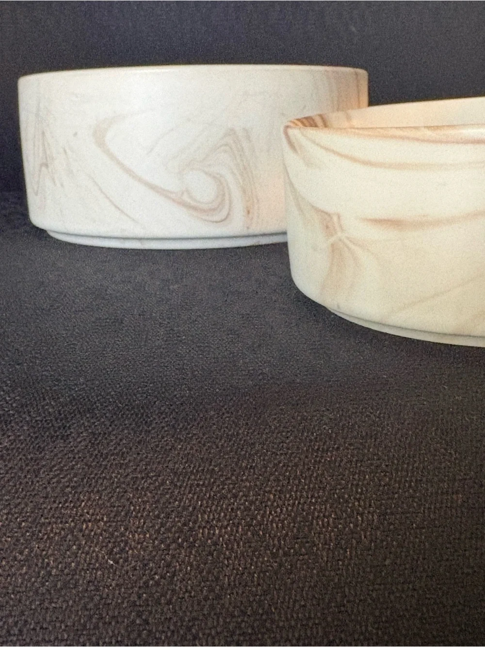 Marbled Ceramic Planter or Bowl - Cream & Beige